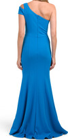 Thumbnail for your product : Betsy & Adam One Shoulder Gown With Draped Hem
