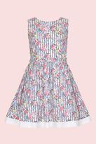 Thumbnail for your product : Yumi Girl Floral Stripe Party Dress Blue