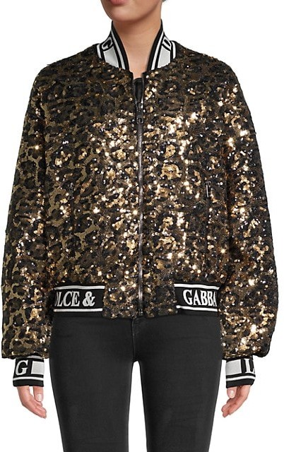 Dolce & Gabbana Sequin Leopard Bomber Jacket - ShopStyle
