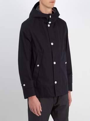 Moncler Gamme Bleu Hooded Cotton Raincoat - Mens - Black