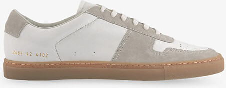 Common Projects Mens Off White Bball Duo Low-Top Leather and Suede Trainers 9