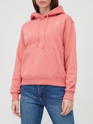 Converse Embroidered Fleece Hoodie - Pink