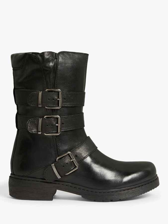 Biker Boots John Lewis Ladies Boots Sale Leather Mixed Check Block