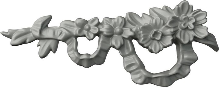 7/8 in. x 7-3/4 in. x 3 in. Polyurethane Floral Ribbon Left Onlay