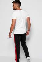 Thumbnail for your product : boohoo Skinny Fit Panel Joggers With Elongated Drawcord