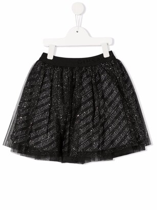 Givenchy Kids All-Over Logo Glitter Skirt