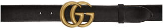 Gucci Black Vintage GG Marmont Belt