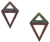 Thumbnail for your product : Noor Fares 18kt gold Octahedron Dormeuse diamond earrings