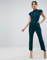 Thumbnail for your product : ASOS Lace Top Jumpsuit