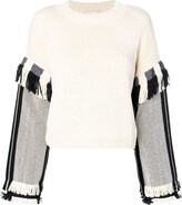 Thumbnail for your product : 3.1 Phillip Lim Long Sleeve Fringed Sweater
