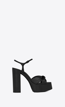 Saint Laurent Bianca Sandals In Smooth Leather Black 2