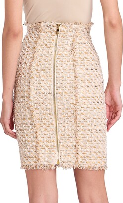 Balmain Cotton-Blend Tweed Pencil Skirt