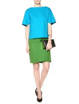 Thumbnail for your product : Cédric Charlier Blue Puckered Cotton Top