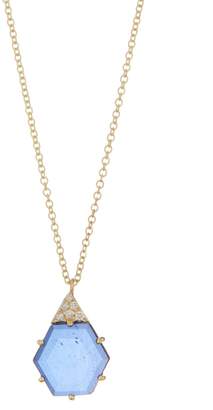 Meira T 14K Yellow Gold Sodolite & Diamond Pendant Necklace - 0.04 ctw