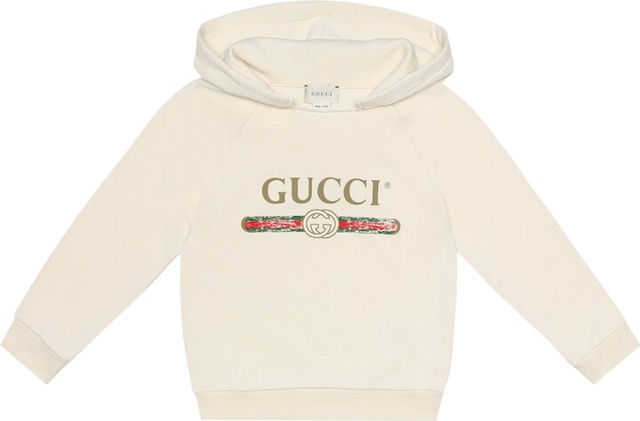 verjaardag Vereniging waterval Gucci Children Logo cotton hoodie - ShopStyle Boys' Sweatshirts