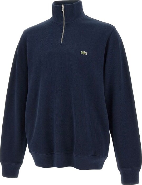 Lacoste Zip-Up High Neck Interlock Sweatshirt