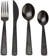 Thumbnail for your product : Ideal Home 16-Piece Hammered Design Cutlery Set – Black