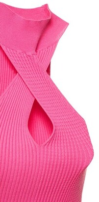 MSGM Stretch viscose knit halter top
