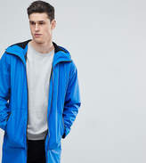 Thumbnail for your product : ASOS Design DESIGN Tall shower resistant rain coat with borg lined hood in blue