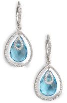 Thumbnail for your product : Adriana Orsini Faceted Framed Drop Earrings/Aqua