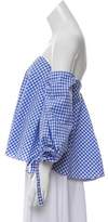 Thumbnail for your product : Caroline Constas Gingham Off-The-Shoulder Top