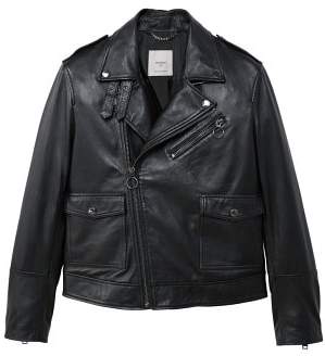 Mango man MANGO MAN Leather biker jacket