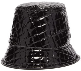 black pvc bucket hat