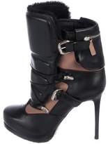 Thumbnail for your product : Tabitha Simmons Leather Round-Toe Boots Black Leather Round-Toe Boots