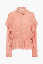 Thumbnail for your product : Joie Ruffled Fil Coupe Silk And Cotton-blend Crepon Blouse