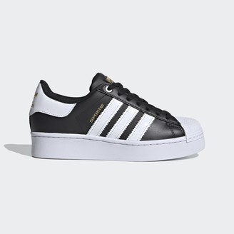 adidas superstar womens black and gold