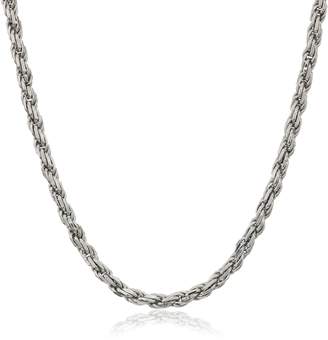 DAY Birger et Mikkelsen Amazon Collection Sterling Ladies Italian 2.2 mm Diamond-Cut Rope Chain Necklace, 18"