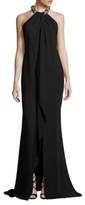 Thumbnail for your product : Carmen Marc Valvo Embellished Halter Gown