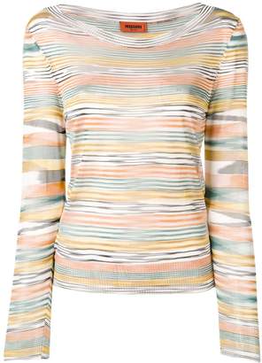 Missoni multicoloured stripe knitted top