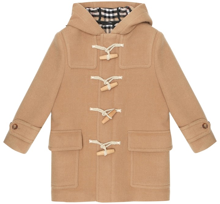 Burberry Children Wool duffle coat ShopStyle Boys' Outerwear