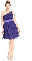 Thumbnail for your product : Trixxi Plus Size One-Shoulder Beaded A-Line Dress