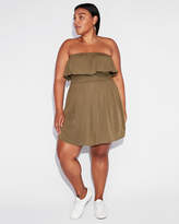 Thumbnail for your product : Express Smocked Ruffle Front Fit And Flare Cami Dress