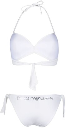 Emporio Armani Logo-Print Two-Piece Bikini Set