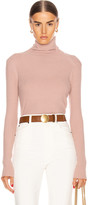Thumbnail for your product : Enza Costa Brushed Rib Split Collar Long Sleeve Top in Plastic Pink | FWRD