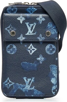 Leather backpack Louis Vuitton Blue in Leather - 31232705