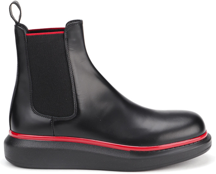 alexander mcqueen chunky sole chelsea boots
