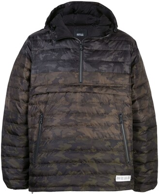 quarter zip puffer jacket