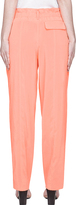 Thumbnail for your product : Chloé Fluorescent Orange Pleated Silk Trousers