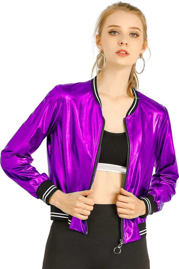purple holographic jacket