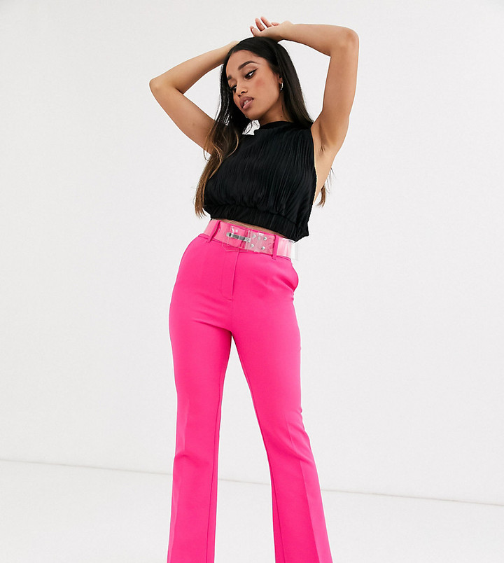 petite kick flare trousers