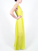 Thumbnail for your product : By Malene Birger Nadra Acid Yellow Gown