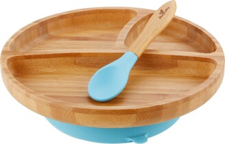 Avanchy Toddler Boys and Girls Bamboo Plate and Spoon Set