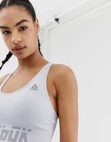 Thumbnail for your product : Reebok Training Seamless Racer Back Bra In Grey