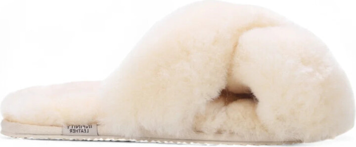 TruClothing Genuine Sheepskin Crossover Comfort Slippers