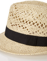 Thumbnail for your product : Forever 21 Open-Knit Straw Fedora
