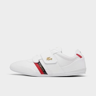 red and white lacoste shoes